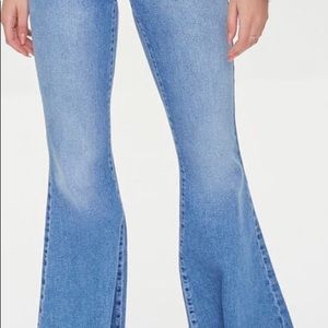 Raw Cut Flare Blue Jeans (Forever21)